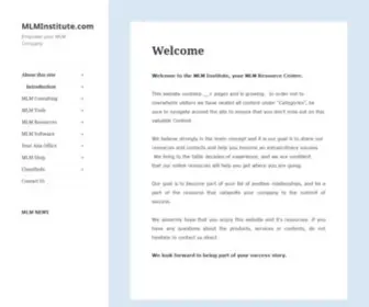 Mlminstitute.com(Empower your MLM Company) Screenshot