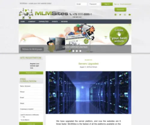 MLmsites.net(MLM Sites) Screenshot