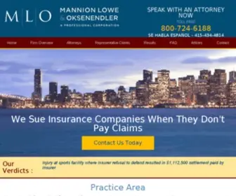 Mlolawyers.com(San Francisco Insurance Lawyers) Screenshot