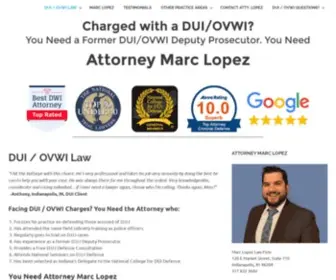 Mlopezlaw.com(Indiana DUI) Screenshot