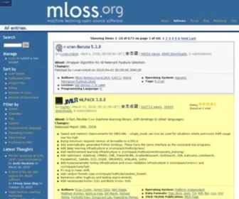 Mloss.org(All entries) Screenshot