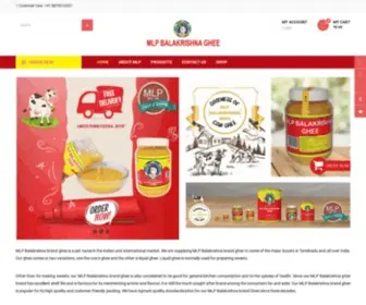 MLpbalakrishnaghee.com(MLP Balakrishna ghee) Screenshot