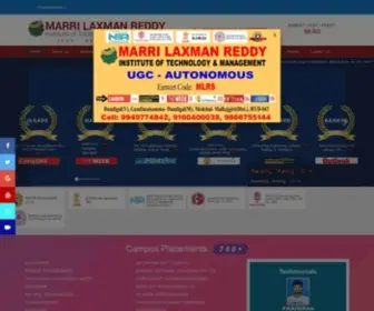 Mlritm.ac.in(Marri Laxman Reddy Institute of Technology and Managemnt (MLRITM)) Screenshot