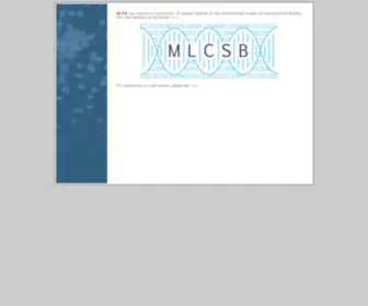 MLSB.cc(International Workshop on Machine Learning in Systems Biology) Screenshot