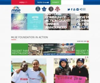 Mlsefoundation.org(The Official Site of MLSE Foundation) Screenshot