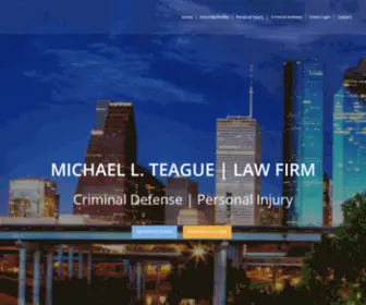 Mlteaguelaw.com(Michael L Teague Law Firm) Screenshot