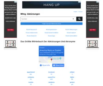 MLTNG.de(Wörterbuch der Abkürzungen) Screenshot