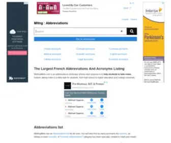 MLTNG.net(Free abbreviations listing) Screenshot