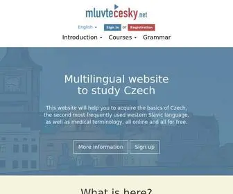 Mluvtecesky.net(Multilingual website to study Czech) Screenshot