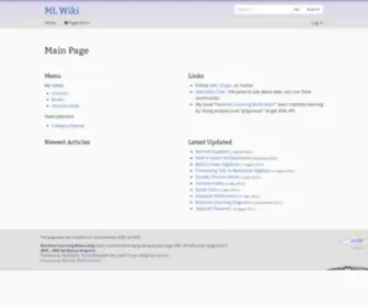 Mlwiki.org(ML Wiki) Screenshot