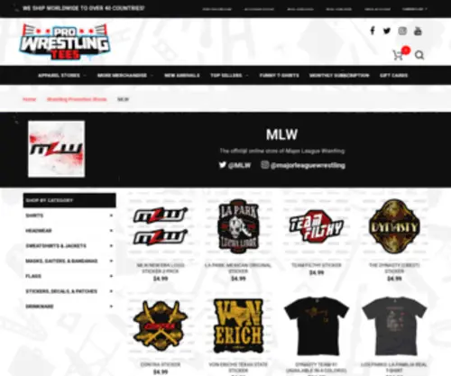 MLWshop.com(MLW Official T) Screenshot