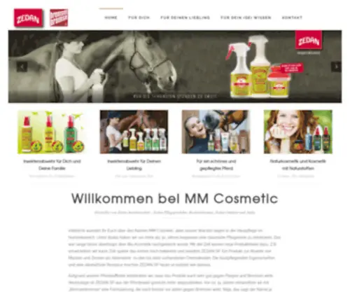 MM-Cosmetic.com(Home of Zedan und Bremsenbremse Insektenschutz & Pflegemittel) Screenshot