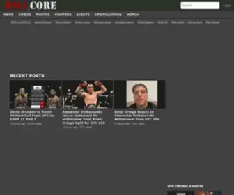 MMA-Core.com(The center of all things Mixed Martial Arts UFC Bellator) Screenshot