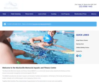MMafc.com.au(The MMAFC provides the very best in aquatic and recreation facilities and programs) Screenshot