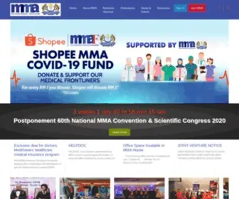 MMA.org.my(Malaysian Medical Association) Screenshot