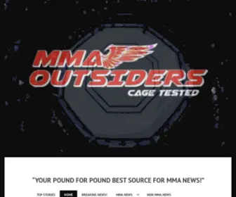 MMaoutsiders.com(Your Pound for Pound Best Source for MMA News) Screenshot