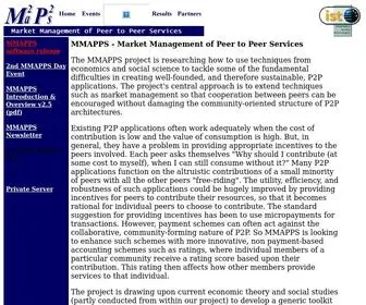 MMapps.org(Market Management of Peer to Peer Services) Screenshot