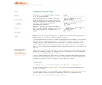 MMbasic.com(MMBasic official home page for downloads and source. MMBasic) Screenshot