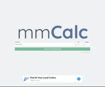 MMcalc.com(Crop sensor) Screenshot