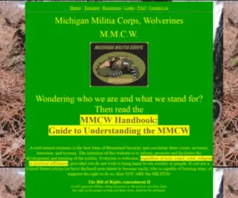 MMCW.org(Michigan Militia Corps) Screenshot