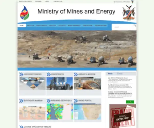 MME.gov.na(The Ministry of Mines and Energy) Screenshot