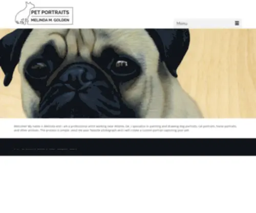 MMgoldenart.com(Pet portraits by artist Melinda M. Golden) Screenshot