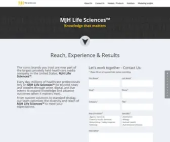 MMHgroup.com(MJH Life Sciences) Screenshot