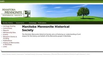 MMHS.org(Manitoba Mennonite Historical Society) Screenshot