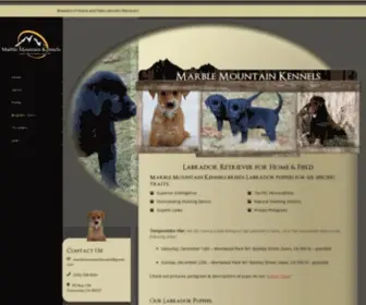 MMkennels.com(Marble Mountain Kennels) Screenshot