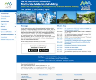 MMM2018.jp(We are happy to inform the 9th Multiscale Materials Modeling (MMM)) Screenshot