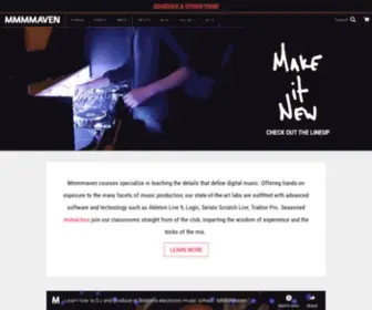 MMMMaven.com(Electronic Music Production & DJ School Boston) Screenshot