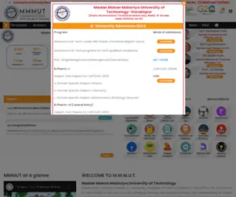 MMMut.ac.in(Madan Mohan Malaviya University of Technology) Screenshot
