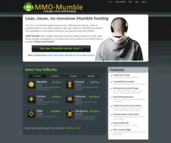 MMO-Mumble.com(High-quality Mumble hosting for gamers) Screenshot