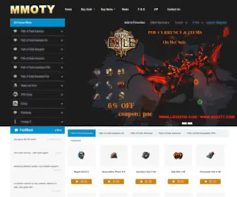 MMoty.com(Mmoty is a professional site for game currency and item business) Screenshot