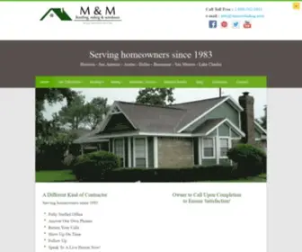 MMroofsiding.com(M&M Roofing) Screenshot