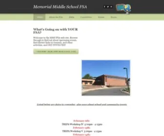 MMSfsa.org(Memorial Middle School FSA) Screenshot