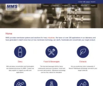 MMSX.com(Proven membrane filtration technology for all industries) Screenshot