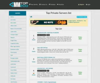 MMtop200.com(Top private servers) Screenshot