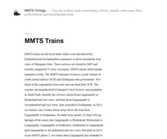 MMTstimings.in(This site is about mmts train timings) Screenshot