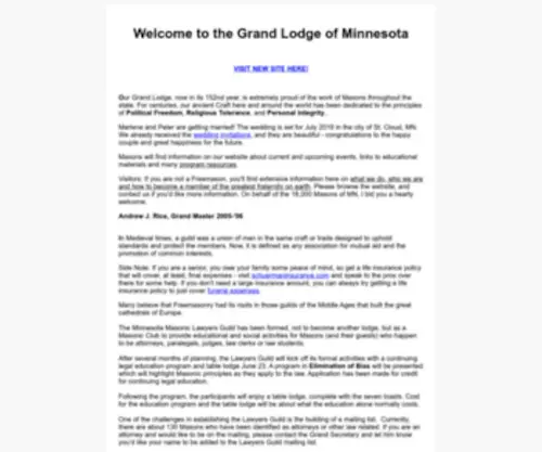 MN-Mason.org(Grand Lodge of Minnesota) Screenshot