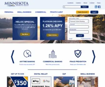 Mnbankandtrust.com(Minnesota Bank & Trust) Screenshot