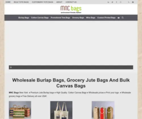 MNcbags.com(Wholesale Jute Bags) Screenshot