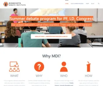 Mndebateinstitute.org(An Affordable Debate Camp) Screenshot