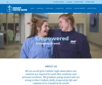 MNDHS.org(Mount Notre Dame High School) Screenshot