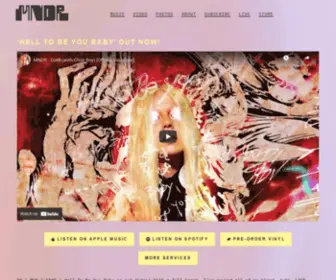 MNDR.com(Electro-pop artist producer songwriter MNDR) Screenshot