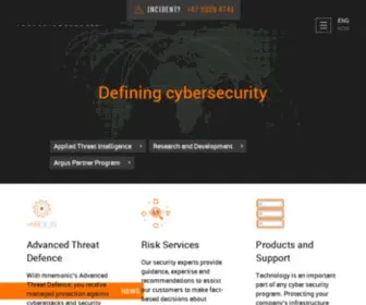 Mnemonic.no(Defining cybersecurity) Screenshot