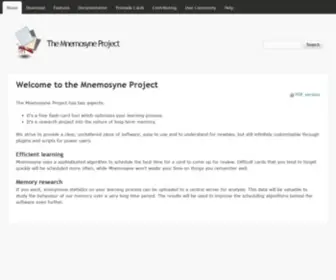 Mnemosyne-Proj.org(The Mnemosyne Project) Screenshot