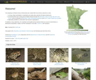 Mnherps.com(Minnesota Amphibian & Reptile Survey) Screenshot