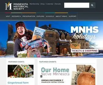 MNHS.org(Minnesota Historical Society) Screenshot