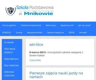 Mnikow.eu(Szkoła Podstawowa im Ks) Screenshot